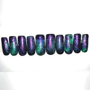 Hand crafted custom 10pc short acrylic press on nails